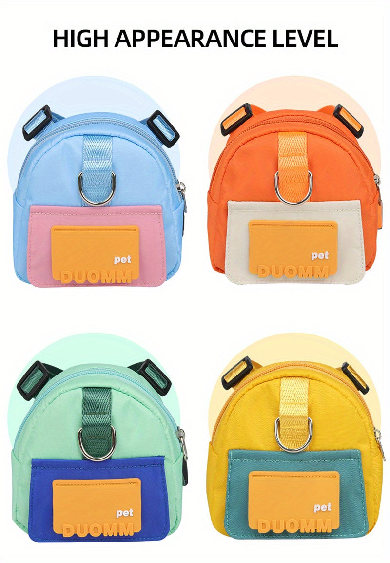 Colorful Pet Harness with Leash & Backpack