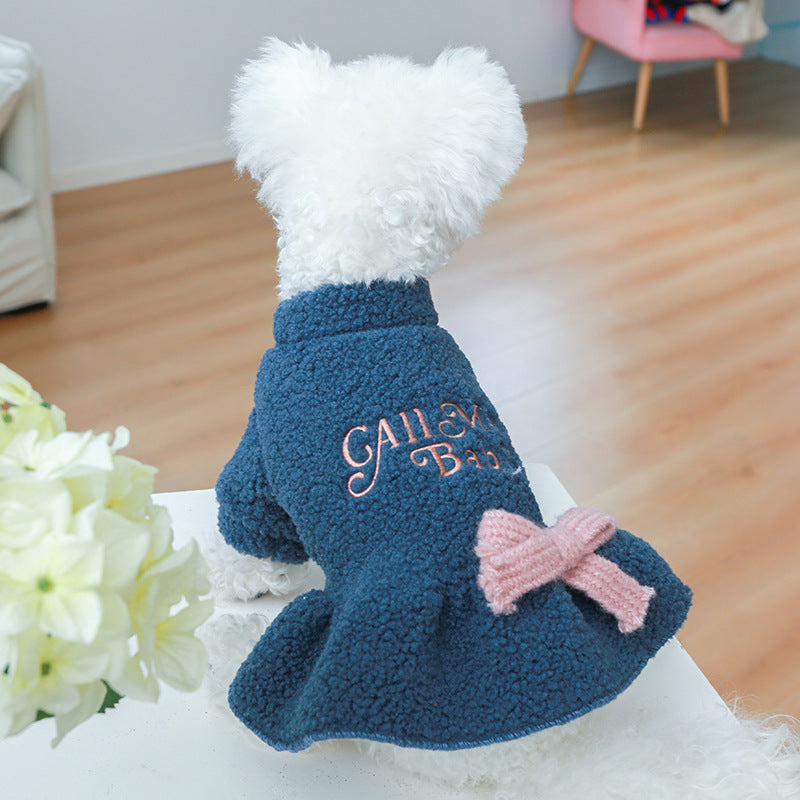 Fuzzy and warm Pet Dress for Dogs