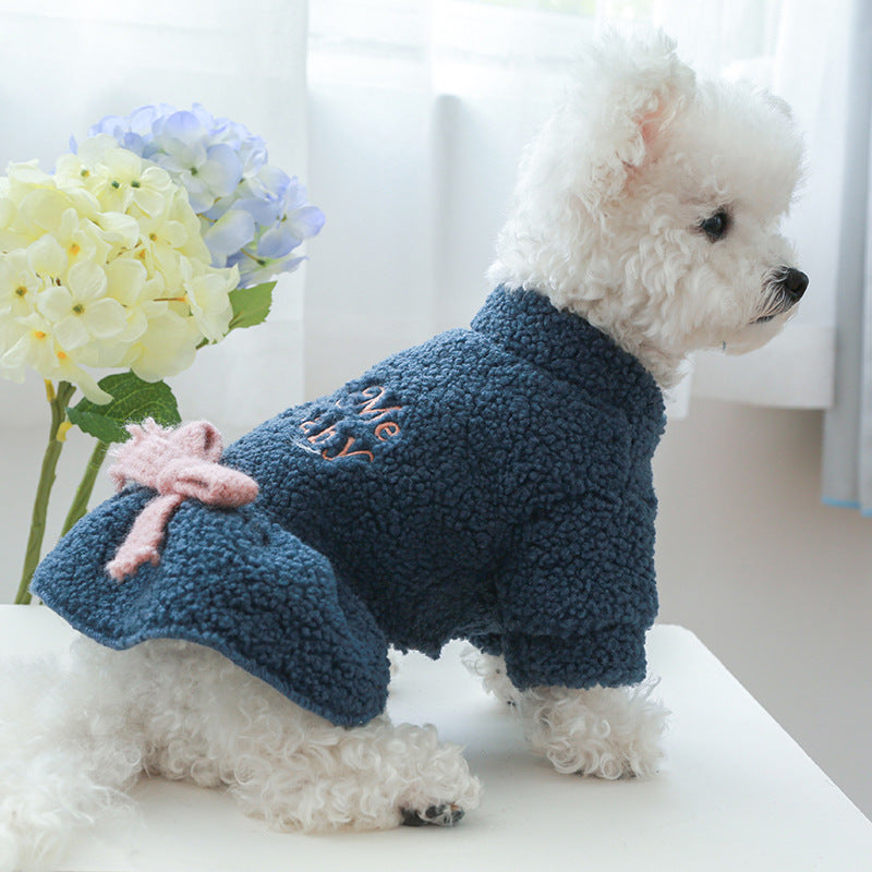 Fuzzy and warm Pet Dress for Dogs