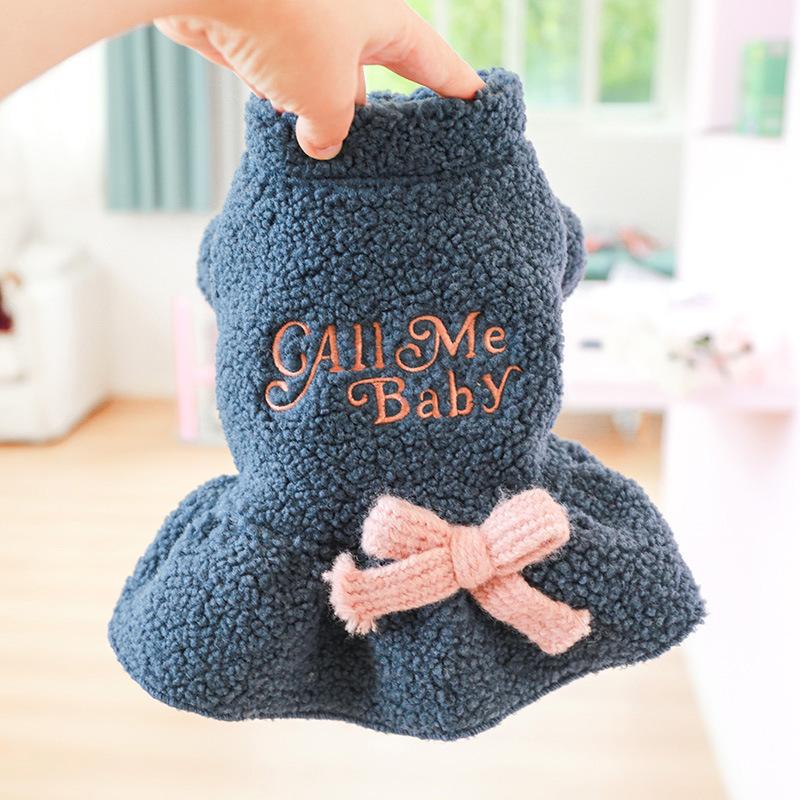 Fuzzy and warm Pet Dress for Dogs