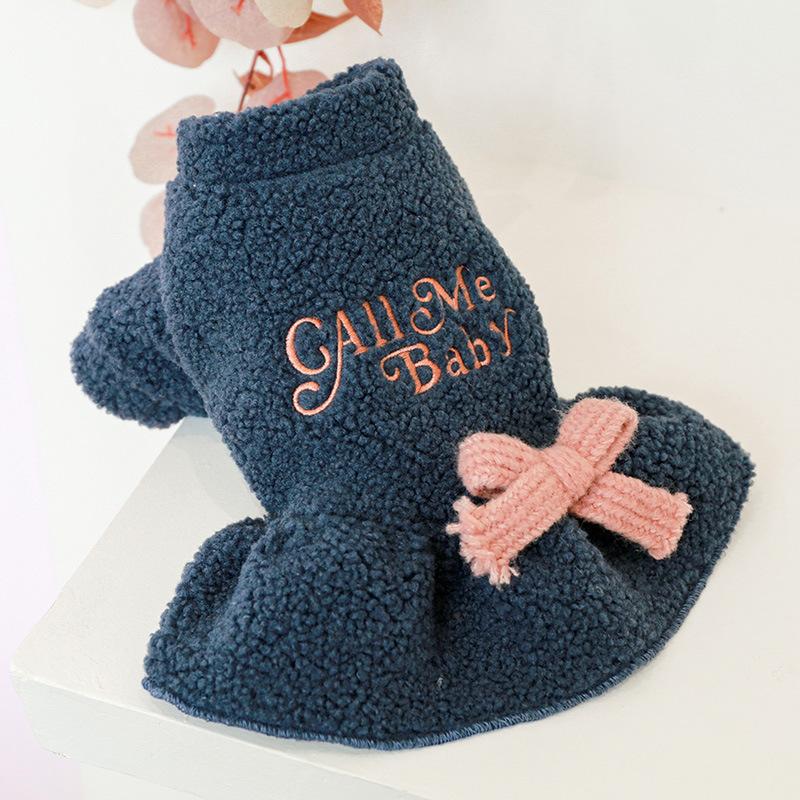 Fuzzy and warm Pet Dress for Dogs