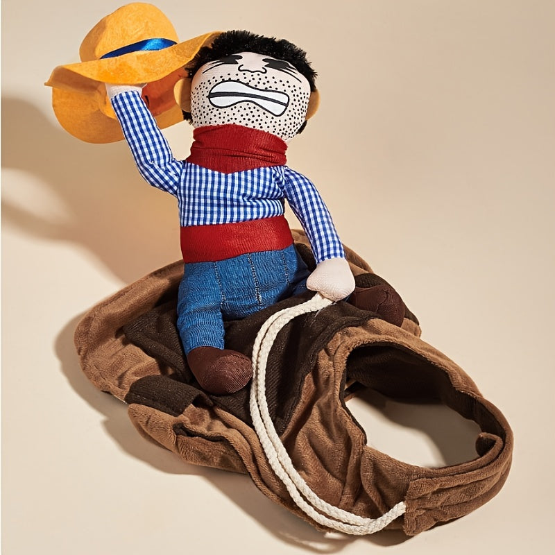Funny Cowboy Rider Pet Costume