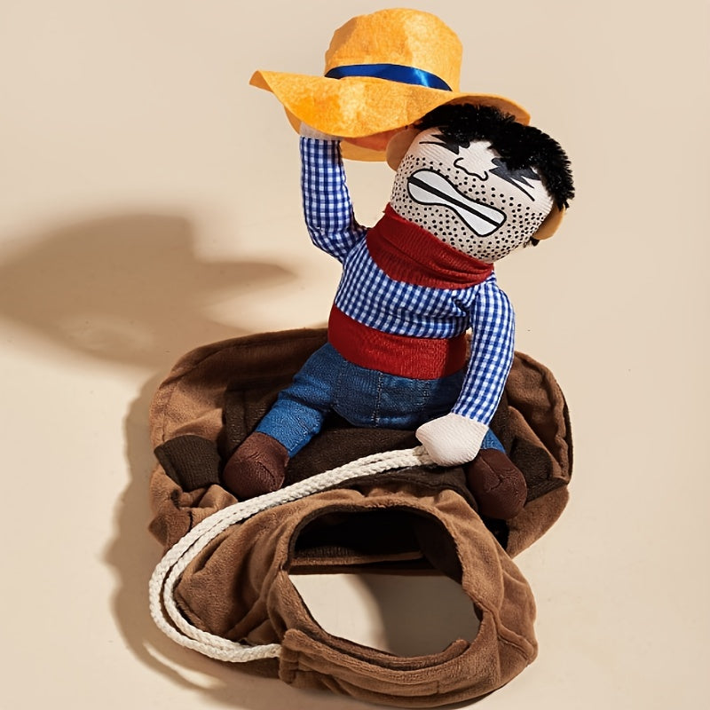 Funny Cowboy Rider Pet Costume