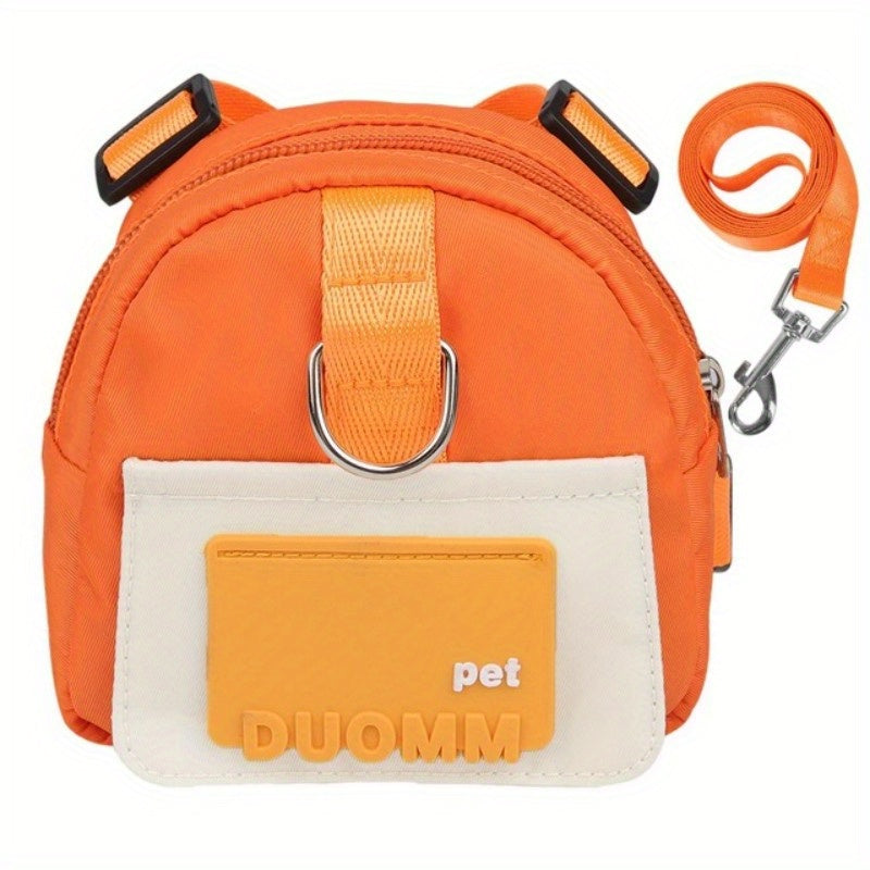 Colorful Pet Harness with Leash & Backpack