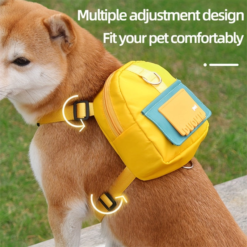 Colorful Pet Harness with Leash & Backpack