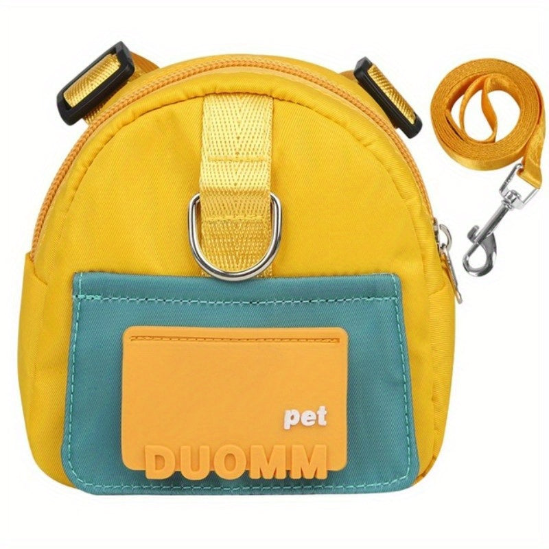 Colorful Pet Harness with Leash & Backpack