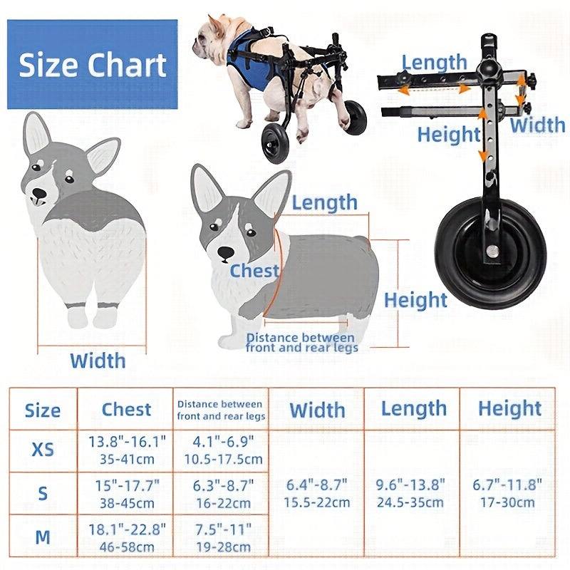 Adjustable Dog Wheelchair for Rehabilitation