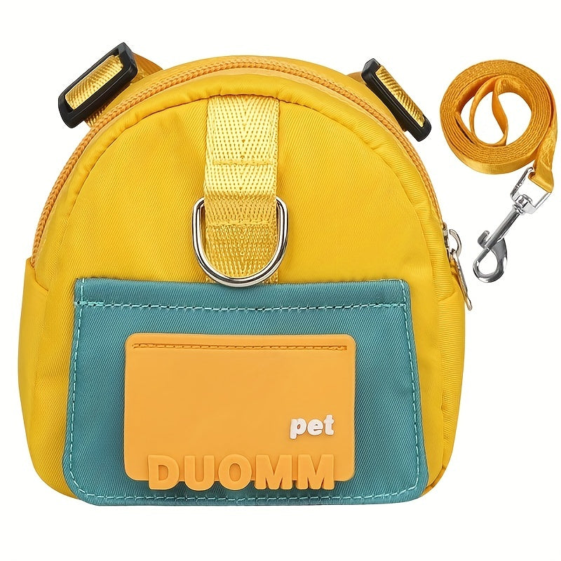 Colorful Pet Harness with Leash & Backpack