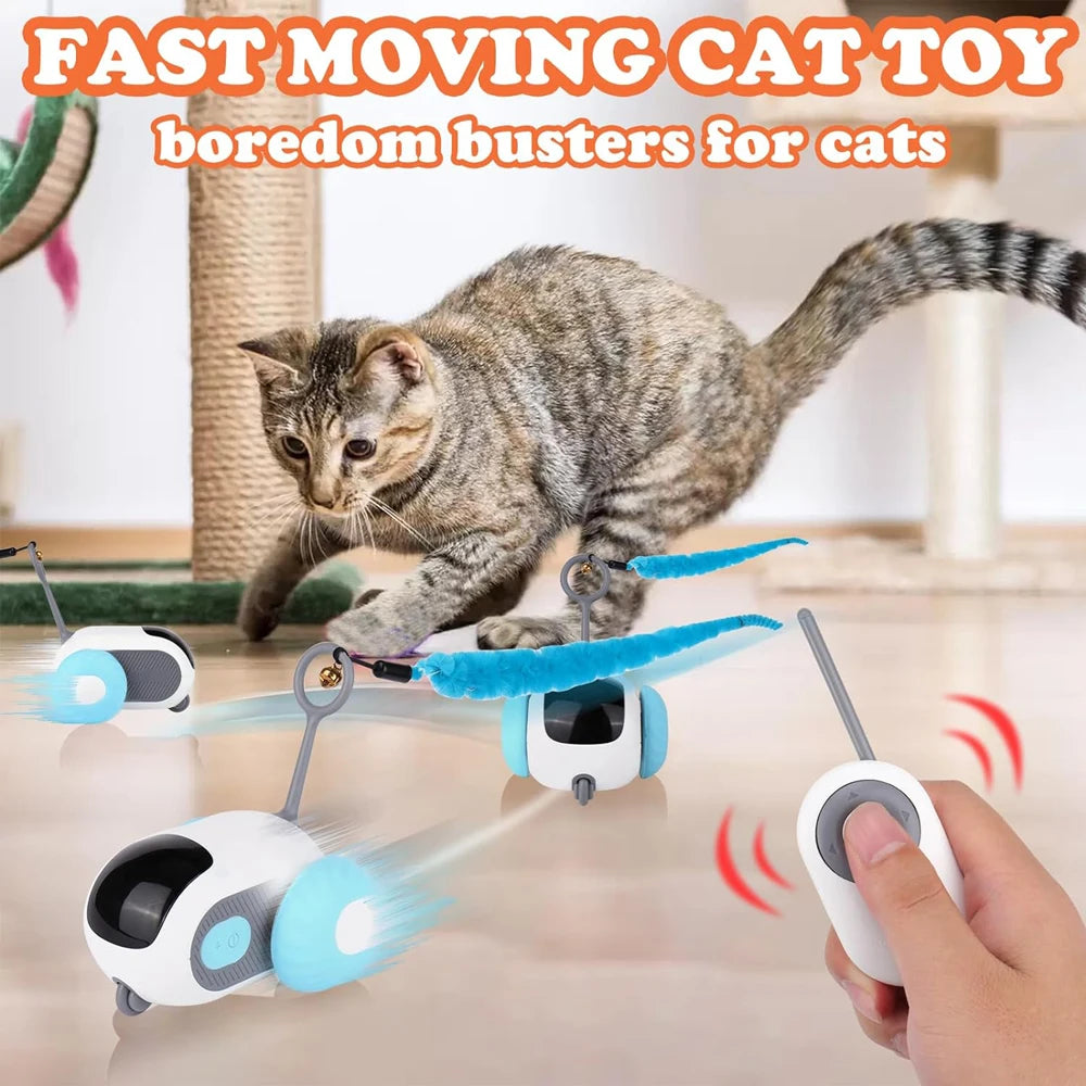 Smart Interactive Pet Car: Auto & Remote Play for Cats