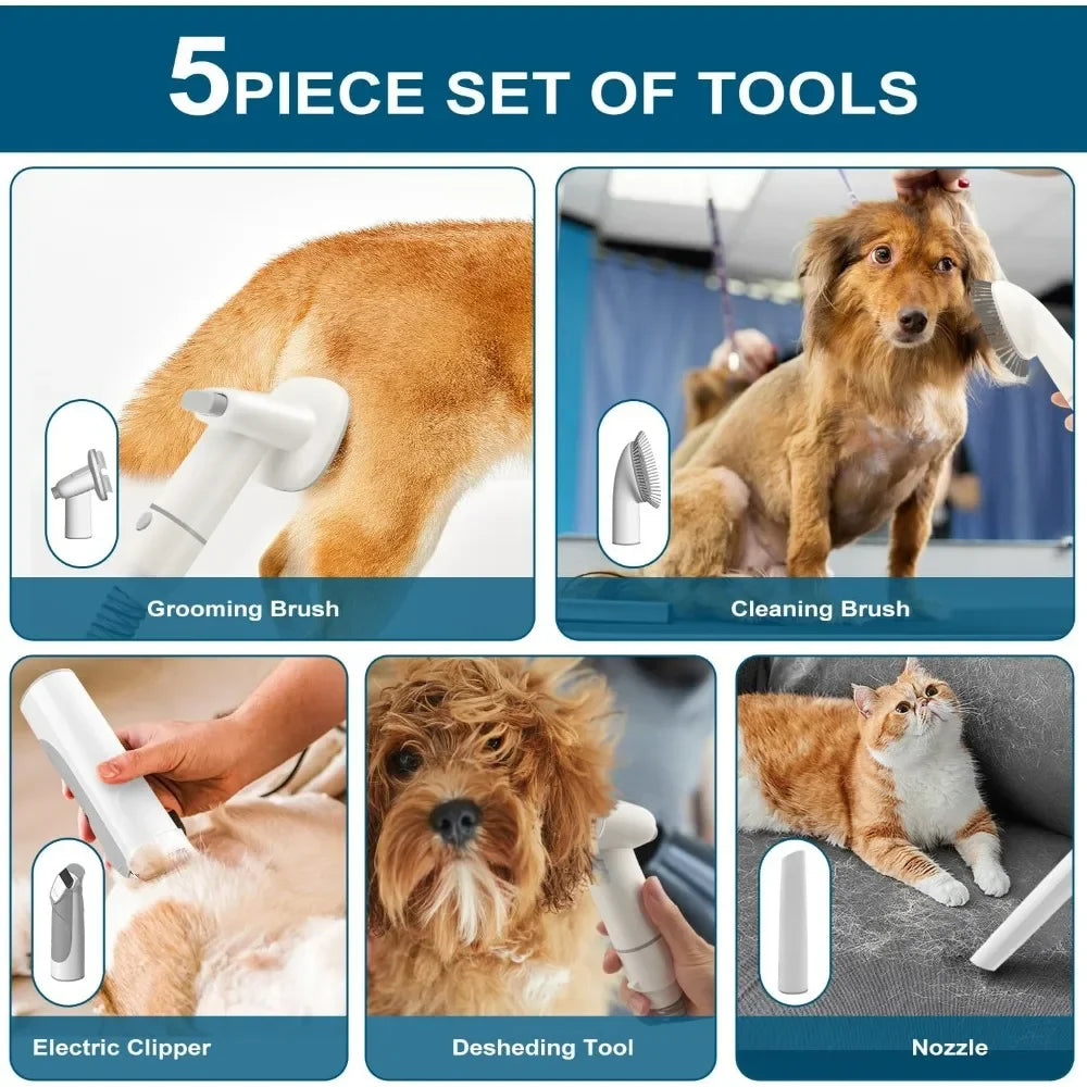 All-in-One Pet Grooming Vacuum Kit