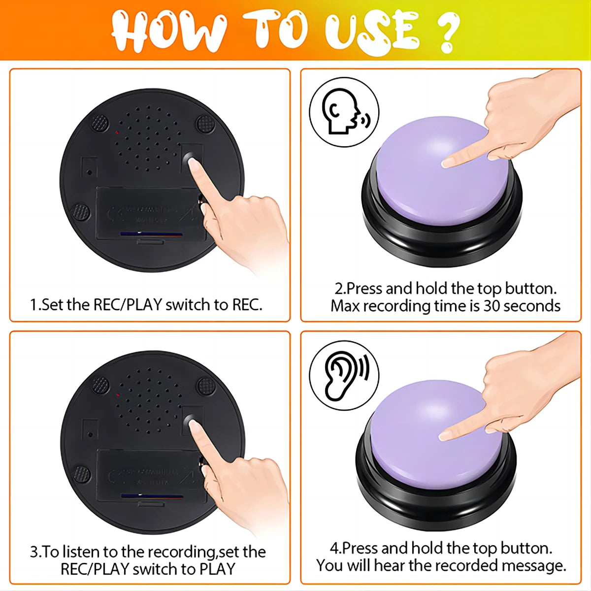 Recordable Dog Talking Button Toy – Train & Communicate!
