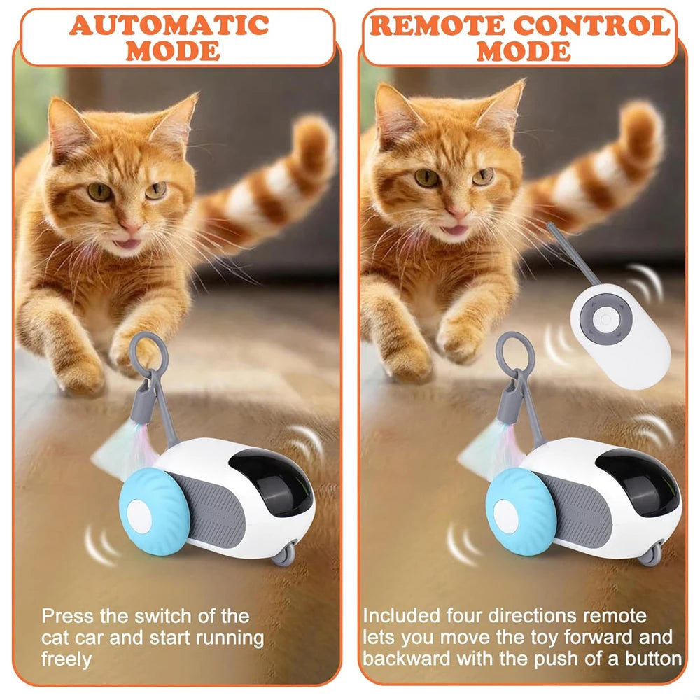 Smart Interactive Pet Car: Auto & Remote Play for Cats