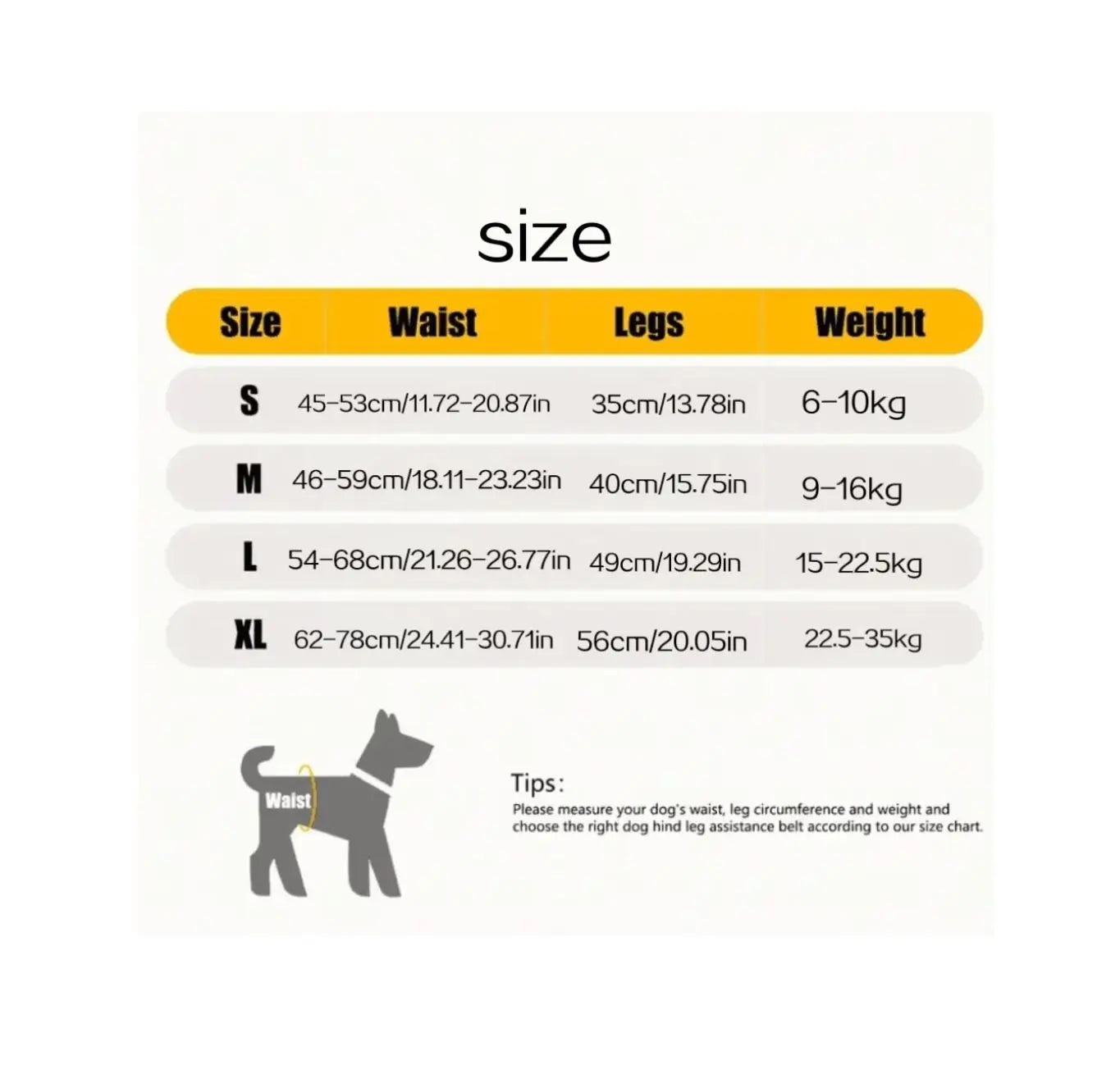 Dog Hind Leg Support Strap
