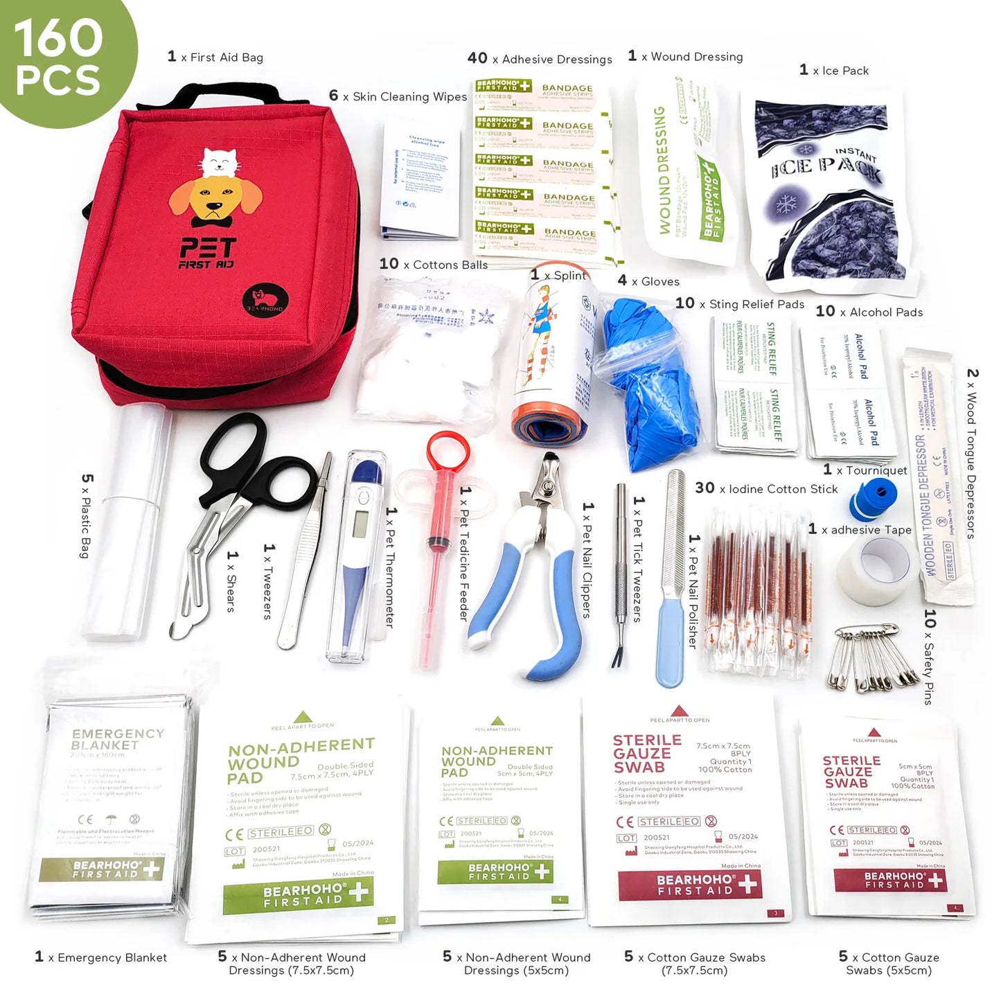 Pet First Aid Kit for Outdoor Use