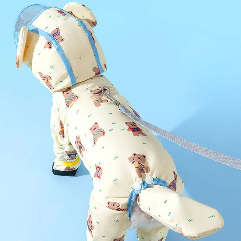 Full Print Teddy Cute Raincoat