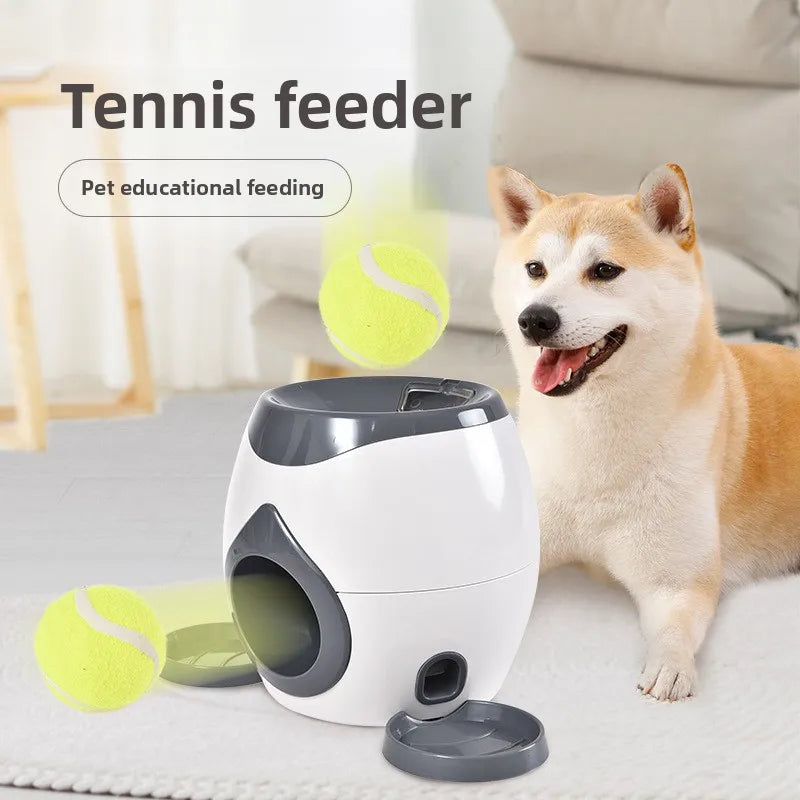 Dog tennis machine for self fun toy