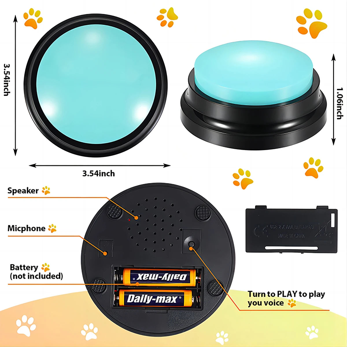 Recordable Dog Talking Button Toy – Train & Communicate!