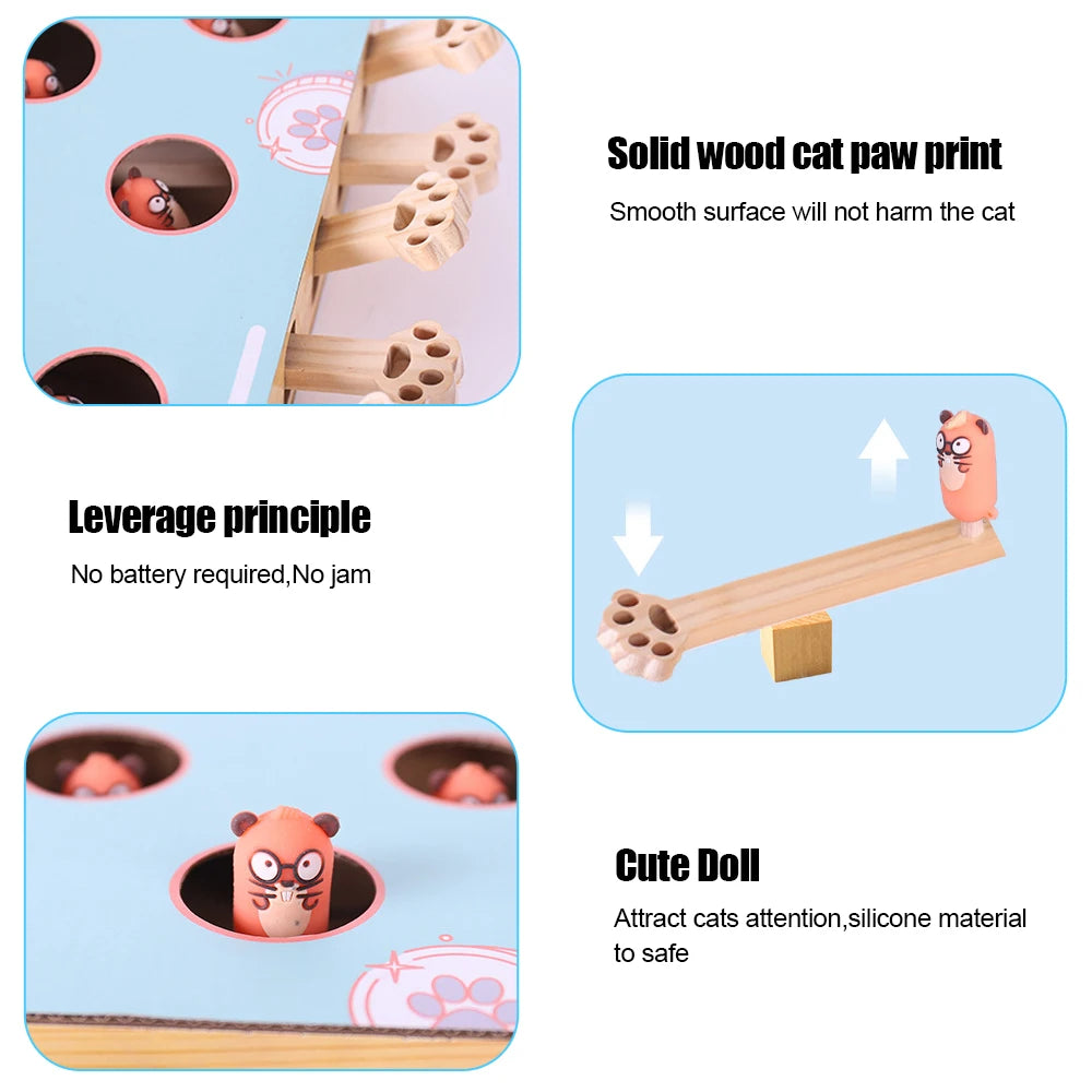 3-in-1 Cat Play Box: Interactive Maze, Gopher Game & Scratcher