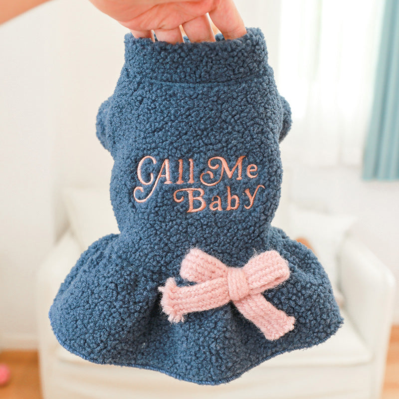 Fuzzy and warm Pet Dress for Dogs