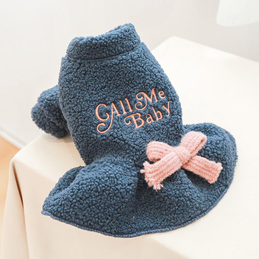 Fuzzy and warm Pet Dress for Dogs