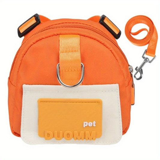 Colorful Pet Harness with Leash & Backpack