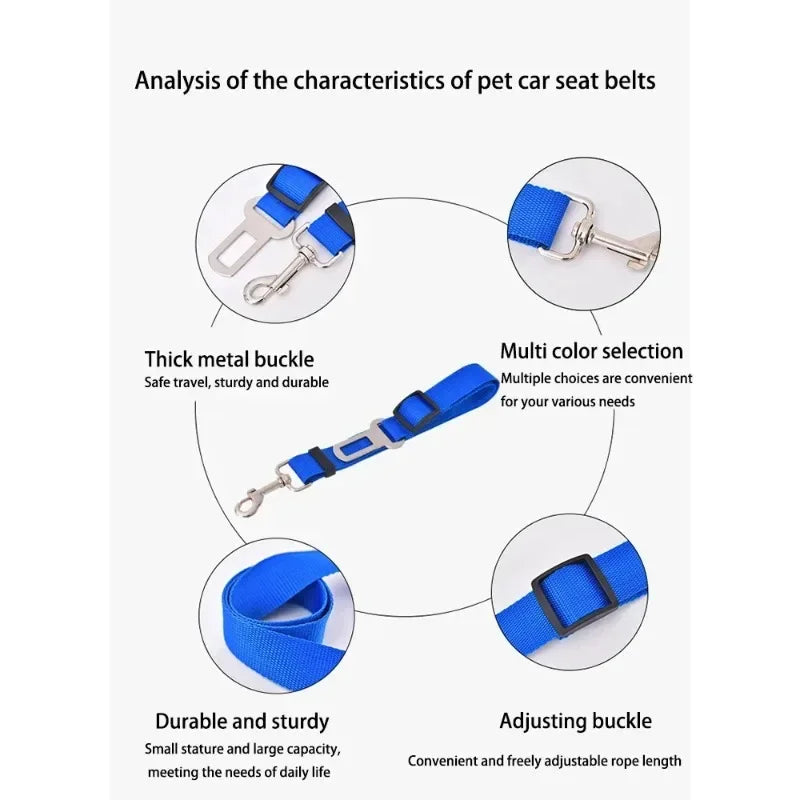Adjustable Dog Car Safety Seat Belt