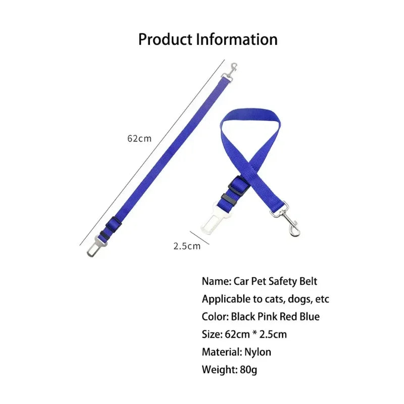 Adjustable Dog Car Safety Seat Belt