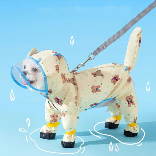 Full Print Teddy Cute Raincoat