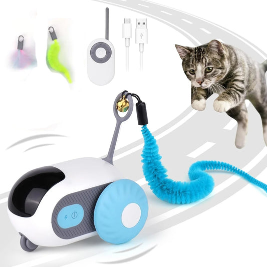 Smart Interactive Pet Car: Auto & Remote Play for Cats